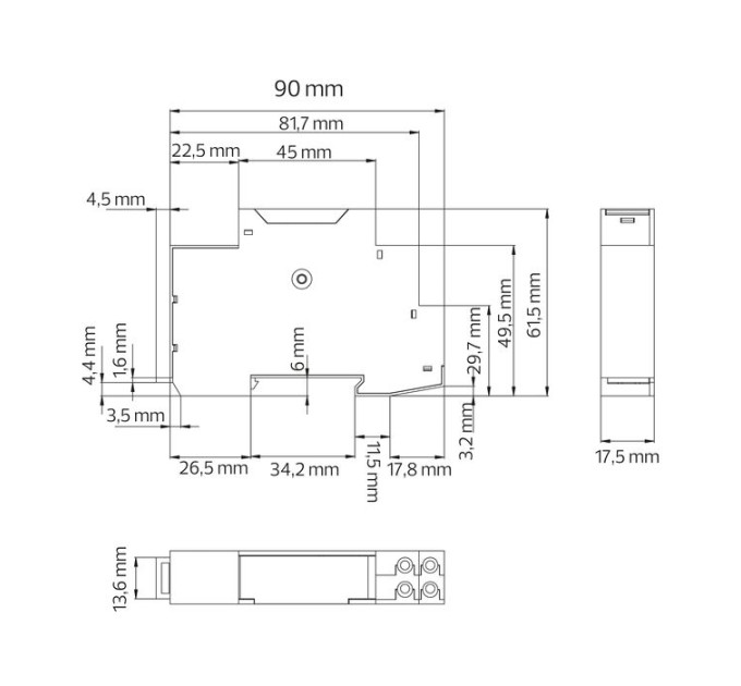 Механічний таймер на дін рейку TIMER-3 HOROZ ELECTRIC 108-003-0001-010
