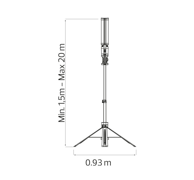 Стійка з прожекторами TOWER 2х40W HOROZ ELECTRIC 107-002-0080-010