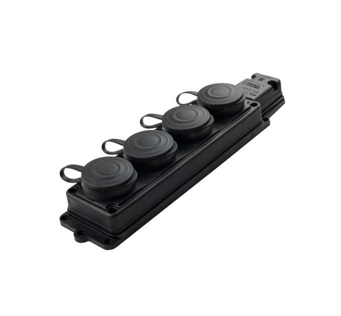 Колодка Violux каучук настінна 4-на з заземленням з кришкою IP44 ( 930730 )