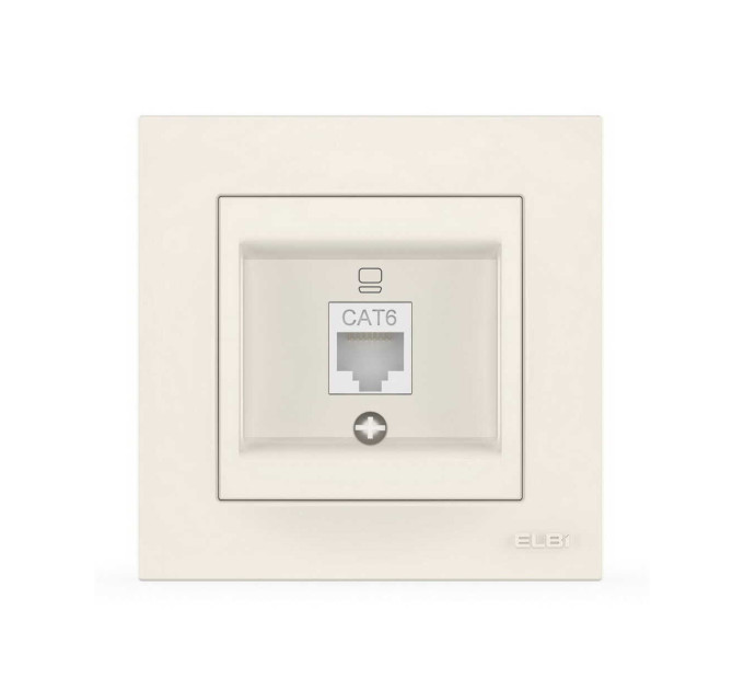 Розетка EL-BI VEGA біла комп'ютерна 1-на CAT6 RJ45 ( 510-010200-247 )