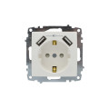 Розетка ZENA ELBI біла 1-на з заземленням + 2USB без рамки ( 609-010200-317 )