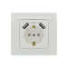 Розетка ZENA ELBI біла 1-на з заземленням + 2USB без рамки ( 609-010200-317 )