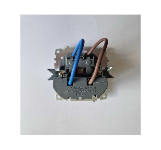 Розетка ZENA ELBI біла 1-на з заземленням + 2USB ( Type C+A ) без рамки ( 609-010200-334 )