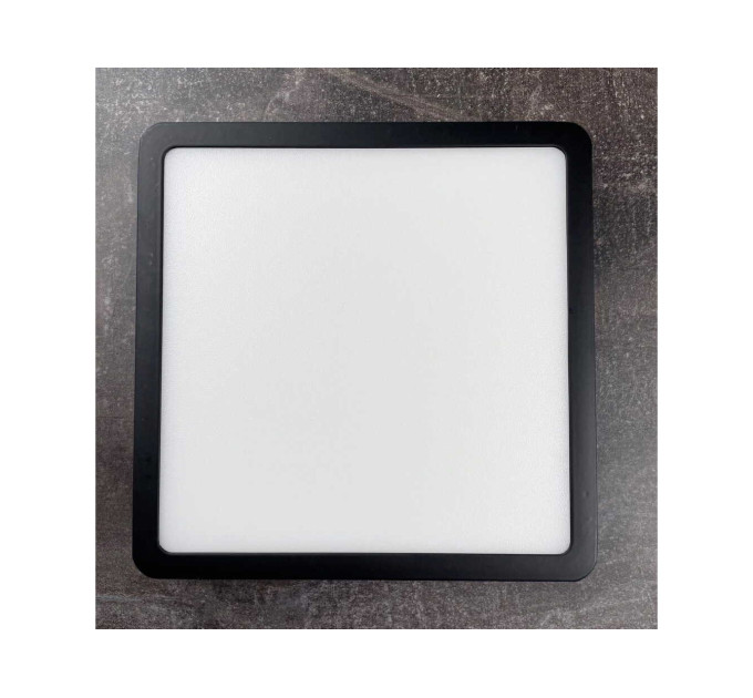Світильник LED Violux ДББ RODOS квадрат 18W 5000K IP20 чорний ( 330351 )