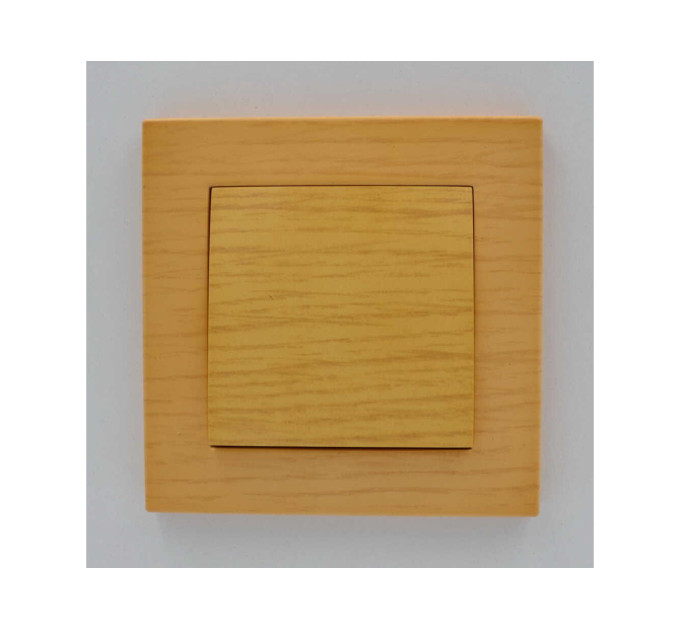 Вимикач ELBI ZENA Woodline клен 1кл без рамки ( 609-012700-200 )