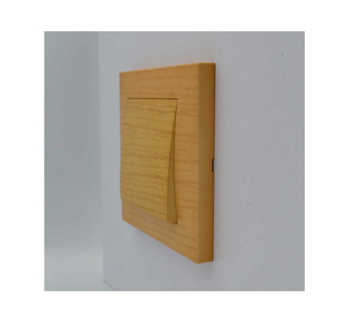 Вимикач ELBI ZENA Woodline клен 1кл без рамки ( 609-012700-200 )