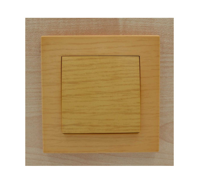 Вимикач ELBI ZENA Woodline клен 1кл без рамки ( 609-012700-200 )