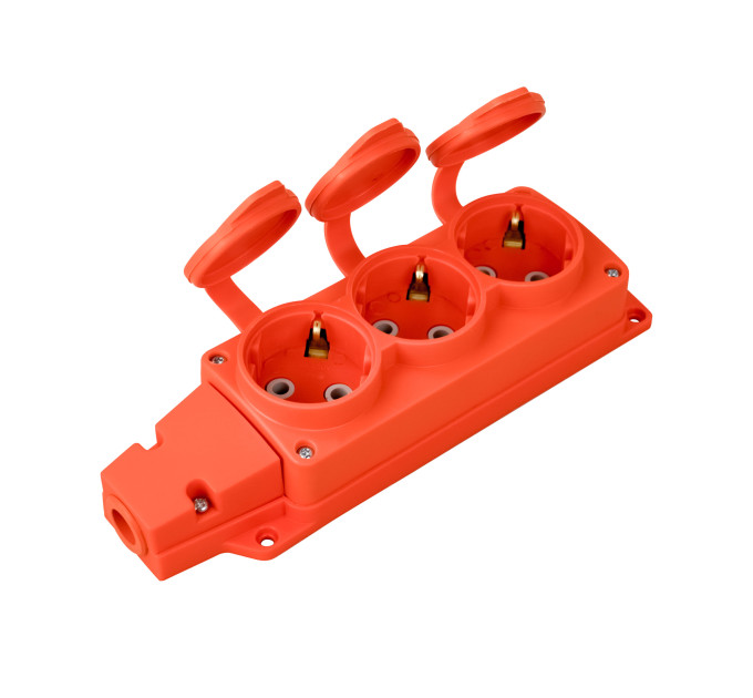 Колодка 3 гнізда з кришкою HOROZ ELECTRIC 221-000-301