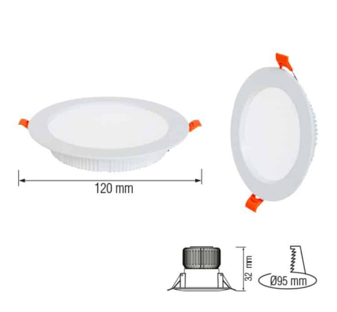 Світлодіодний світильник врізний ALEXA-12 12W 7000К HOROZ ELECTRIC 016-048-0012-010
