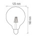 Світлодіодна лампа Filament RUSTIC MERIDIAN-6 6W E27 HOROZ ELECTRIC 001-037-0006-010