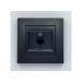 Розетка EL-BI VEGA чорна мат комп'ютерна 1-на CAT6 RJ45 ( 510-014800-247 )