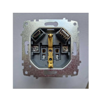 Розетка ZENA ELBI чорний металік 1-на з заземленням + 2USB ( Type C+A ) без рамки ( 609-011100-334 )