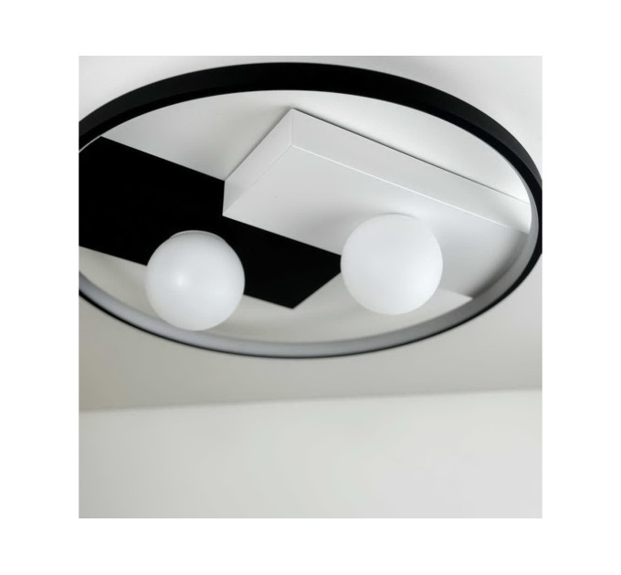 Світильник LED smart PICASSO-R+пульт 80W 3000-5000K IP20 круг біло-чорний Violux ( 220615 )