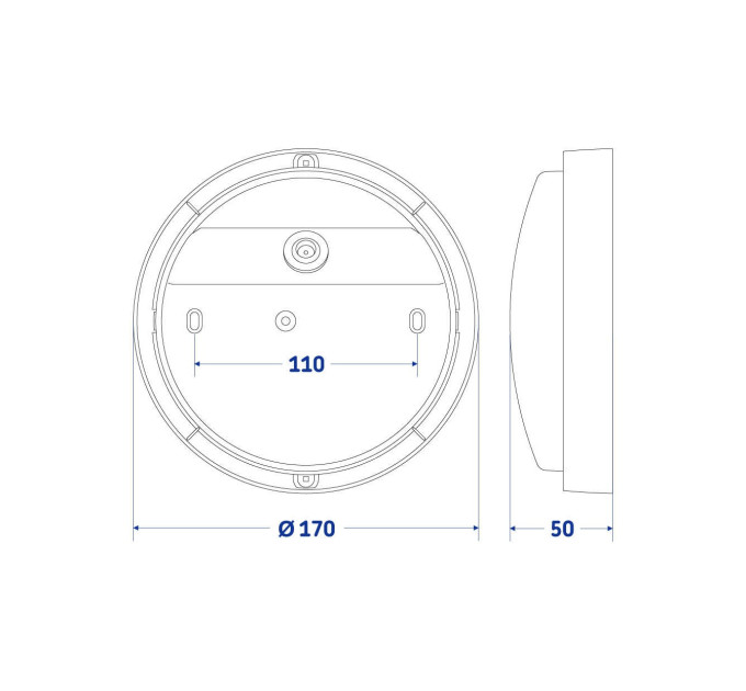 Світильник LED Violux ДББ ATOM UA MW sensor білий 12W 5000K IP54 картон ( 253361 )