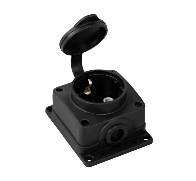 Колодка 1 гніздо з кришкою HOROZ ELECTRIC 220-000-101