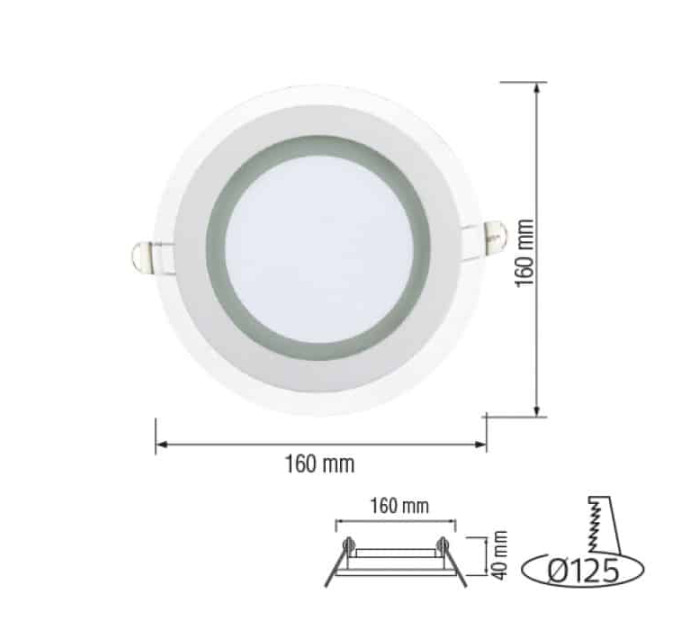 Світлодіодний світильник CLARA-12 12W 4200К HOROZ ELECTRIC 016-016-0012-030