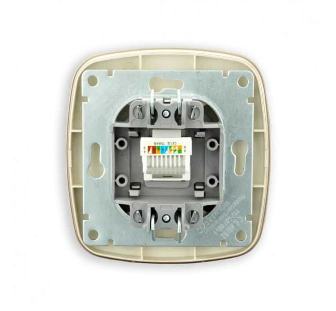 Розетка комп’ютерна чорний-золото ELA HOROZ ELECTRIC 112-007-0011-040