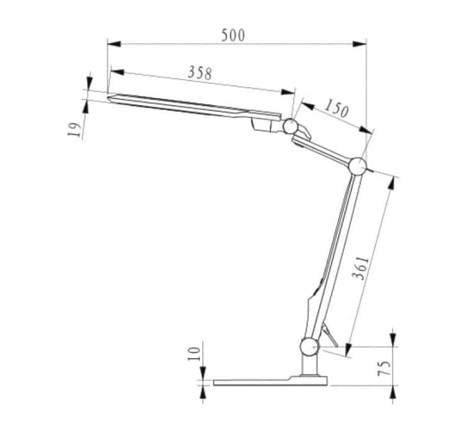 Світильник настільний LED EBRU 10W срібний HOROZ ELECTRIC 049-010-0010-030