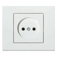 Розетка одинарна без заземлення біла GRANO OVIVO 400-010300-215
