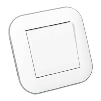 Вимикач 1-клавішний LOFT білий+сірий OVIVO 404-010203-200