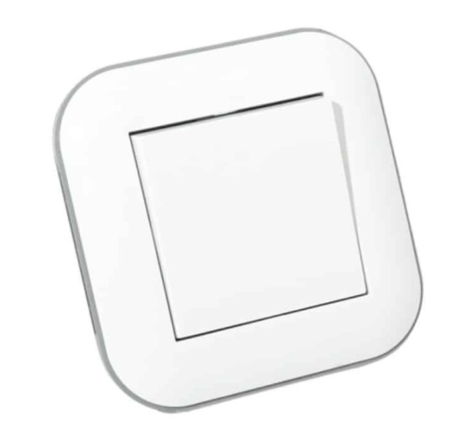 Вимикач 1-клавішний LOFT білий+сірий OVIVO 404-010203-200