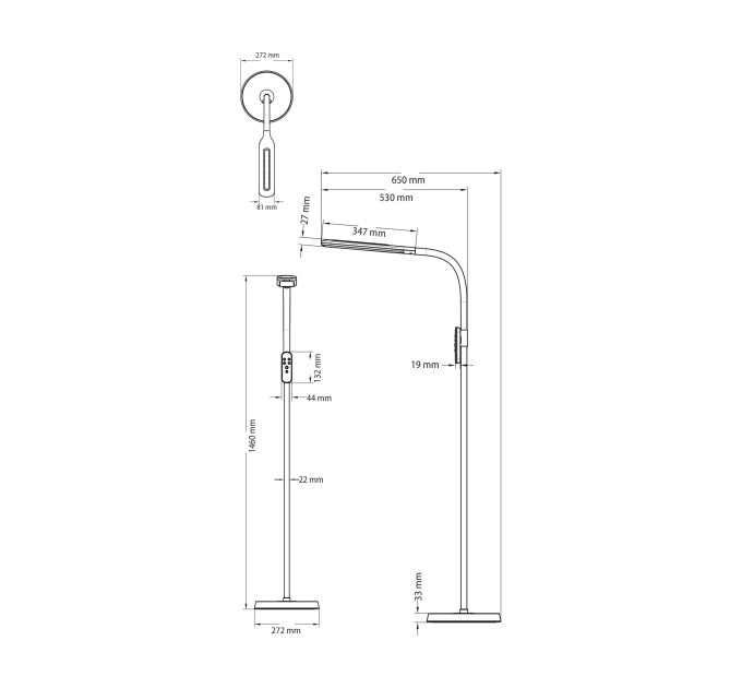 Світлодіодний торшер NORMAN 15W чорний HOROZ ELECTRIC 046-004-0015-020