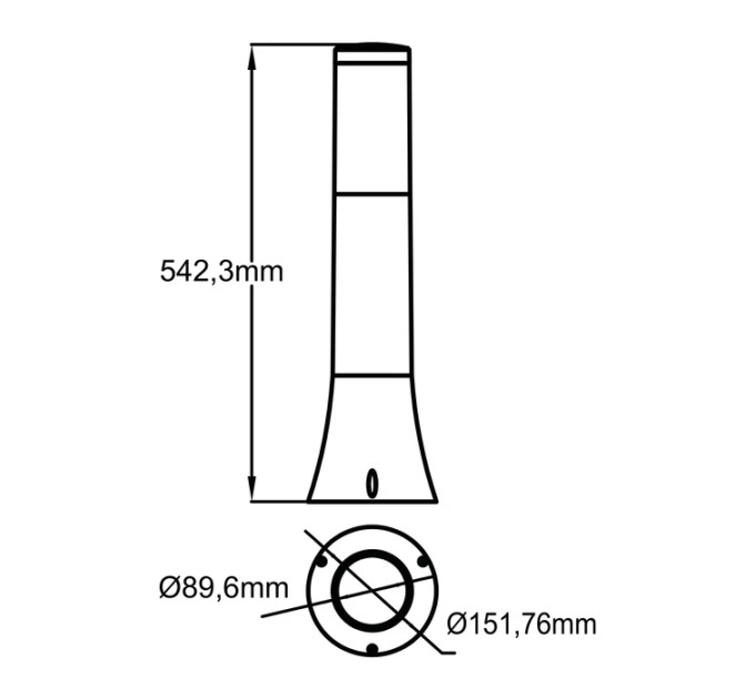 Світильник садово-парковий ORCHID-2 Е27 сірий HOROZ ELECTRIC 400-001-122