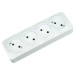 Розетка четверна без заземлення біла POWER MAX-4 HOROZ ELECTRIC 104-008-0003-010