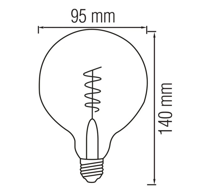 Світлодіодна лампа FILAMENT RUSTIC GLOBE S 6W E27 2000К