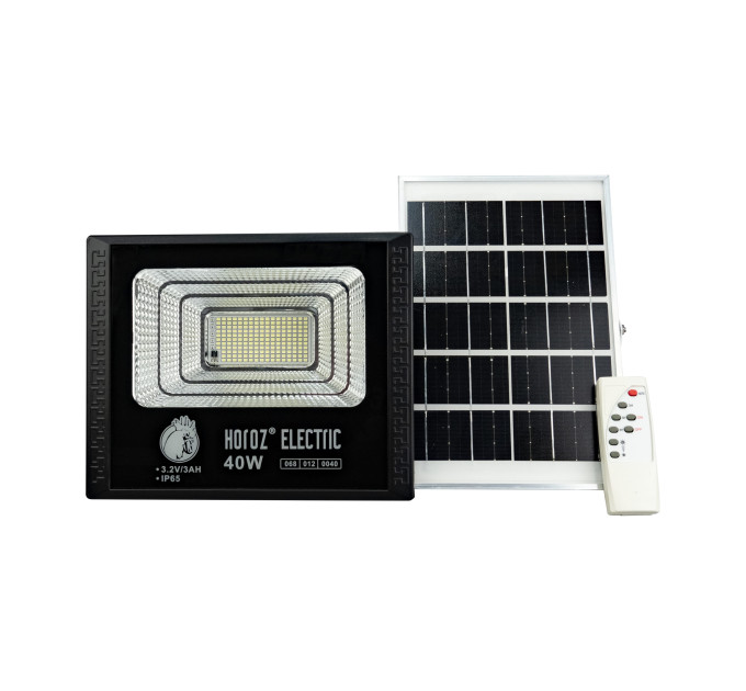 Прожектор світлодіодний з сонячною панеллю TIGER-40 40W 6400K HOROZ ELECTRIC 068-012-0040-010
