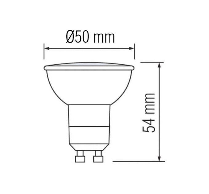 Світлодіодна лампа VISION-10 10W GU10 4200К дімеруюча HOROZ ELECTRIC 001-022-0010-060