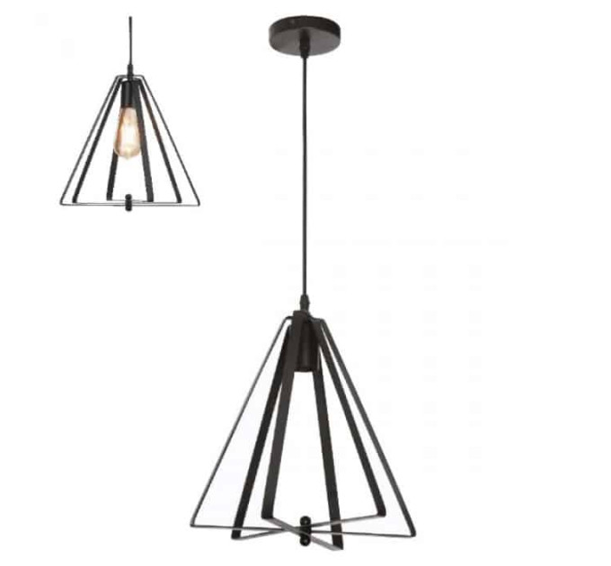 Світильник підвісний MAXWELL Е27 чорний HOROZ ELECTRIC 021-012-0001-010