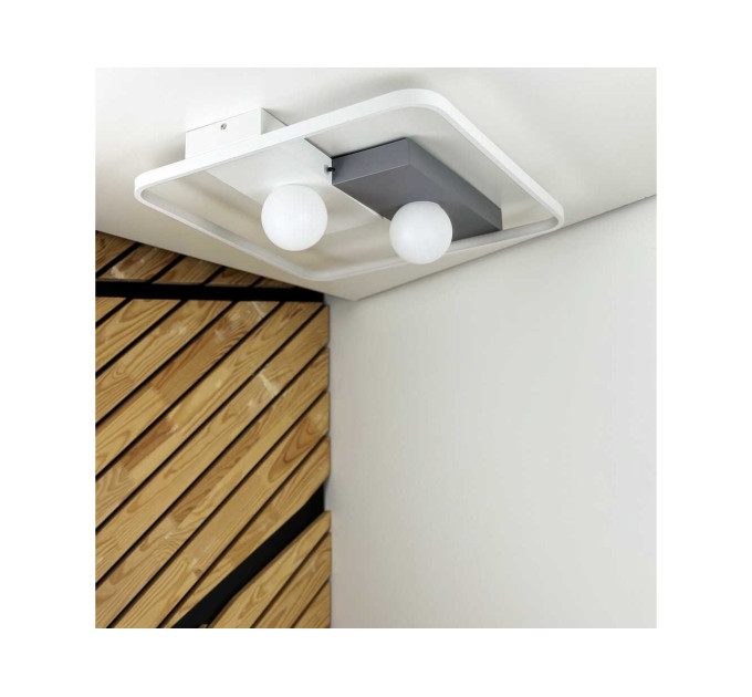 Світильник LED smart PICASSO-S+пульт 85W 3000-5000K IP20 квадрат біло-сірий Violux ( 220645 )