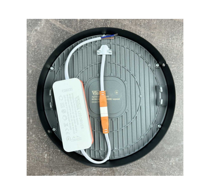 Світильник LED Violux ДББ RODOS круг 24W 5000K IP20 чорний ( 330141 )