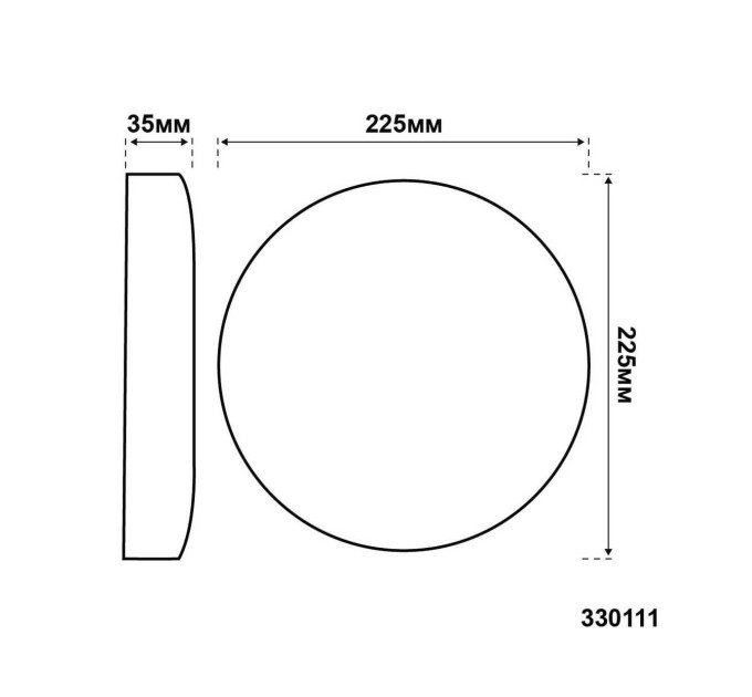 Світильник LED Violux ДББ RODOS круг 24W 5000K IP20 чорний ( 330141 )