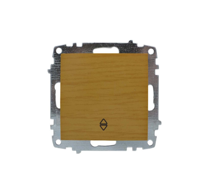 Вимикач ELBI ZENA Woodline клен 1кл прохідний без рамки ( 609-012700-209 )