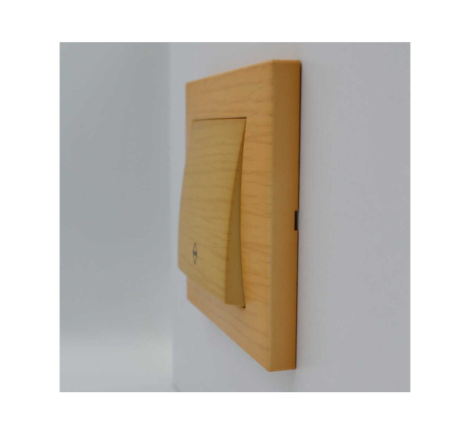 Вимикач ELBI ZENA Woodline клен 1кл прохідний без рамки ( 609-012700-209 )