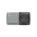 Вимикач EVA сірий 1кл + Розетка з заземленням з кришкою IP54 ( 554-011500-920 )