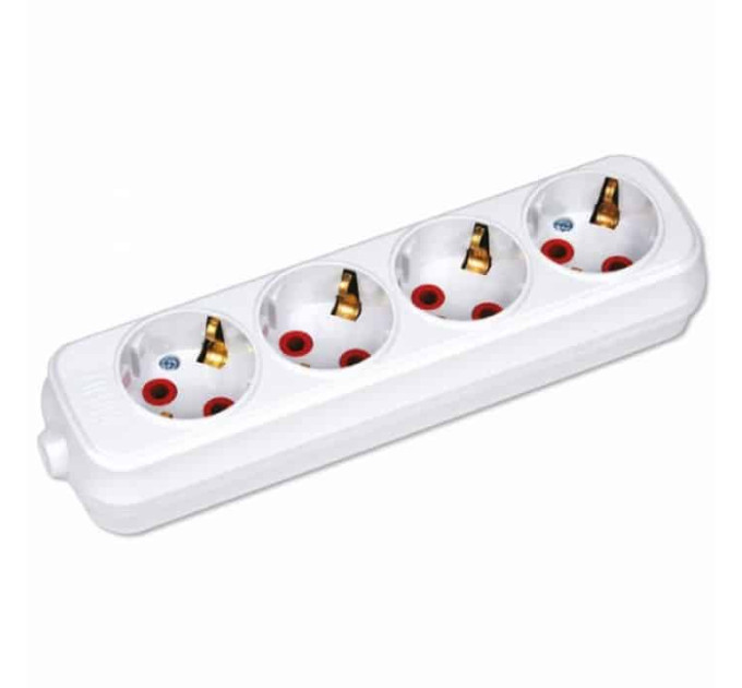 Колодка 4 гнізда з заземленням HOROZ ELECTRIC 200-400-401