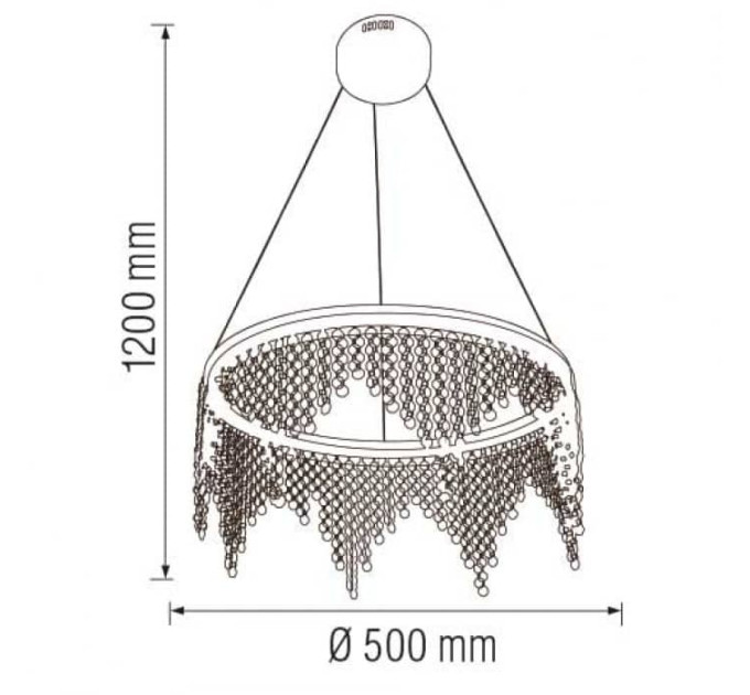 Світлодіодна люстра ASTORIA-32 32W HOROZ ELECTRIC 019-040-0032-010
