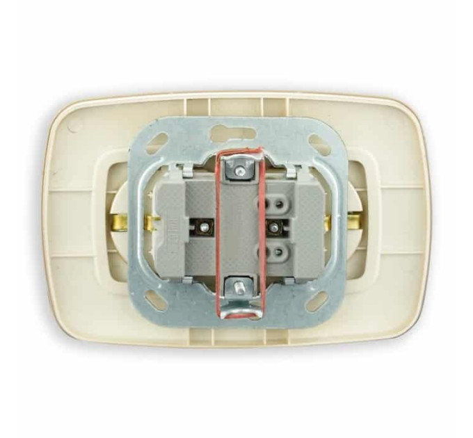 Розетка подвійна з заземленням золото ELA HOROZ ELECTRIC 112-007-0008-030