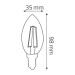 Світлодіодна лампа FILAMENT CANDLE-6 6W 2700K HOROZ ELECTRIC 001-013-0006-010