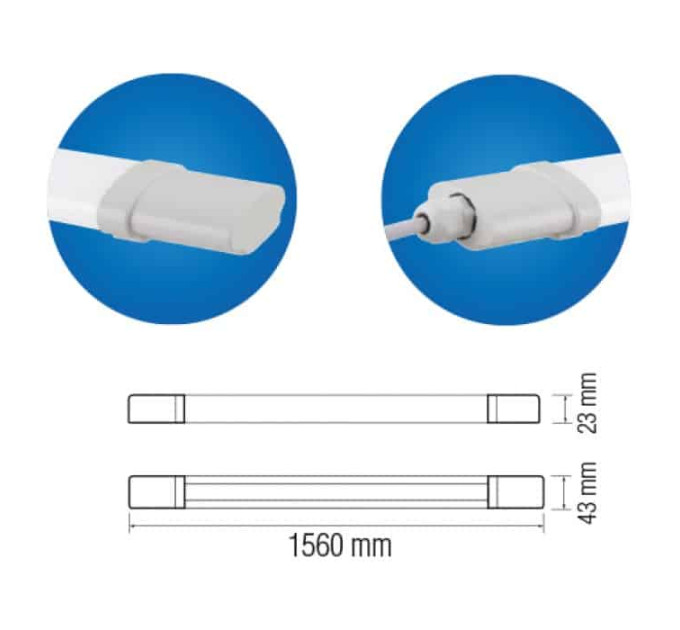 Світлодіодний світильник вологозахищений IRMAK-45 45W 4200K HOROZ ELECTRIC 059-004-0045-020