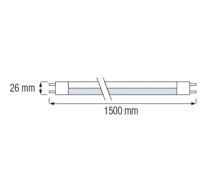 Cвітлодіодна лампа LED TUBE-150 24W T8 6500К 150см HOROZ ELECTRIC 002-001-0024-0131