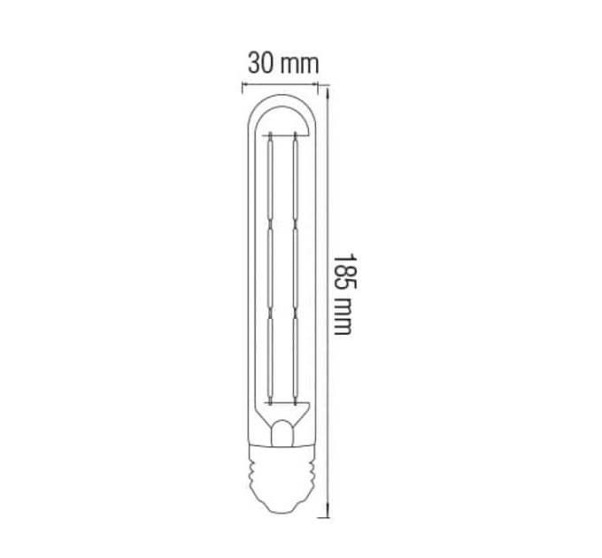 Світлодіодна лампа Filament RUSTIC TUBE-6 6W E27 2200К HOROZ ELECTRIC 001-033-0006-010