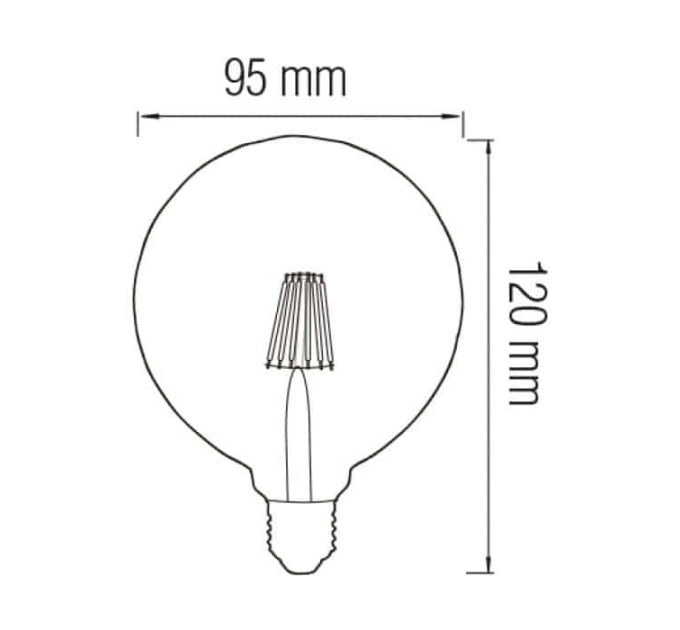 Світлодіодна лампа Filament RUSTIC TWIST-4 4W E27 HOROZ ELECTRIC 001-038-0004-010