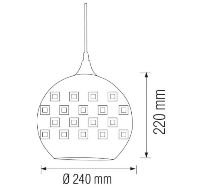 Світильник підвісний SPECTRUM Е27 3D-ефект круглий хром HOROZ ELECTRIC 021-005-0001-010
