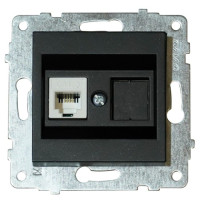 Механізм розетки комп’ютерної (CAT6) GRANO чорний OVIVO 600-000317-229