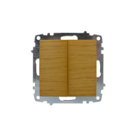 Вимикач ELBI ZENA Woodline клен 2кл без рамки ( 609-012700-202 )