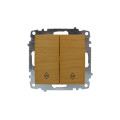 Вимикач ELBI ZENA Woodline клен 2кл прохідний без рамки ( 609-012700-211 )